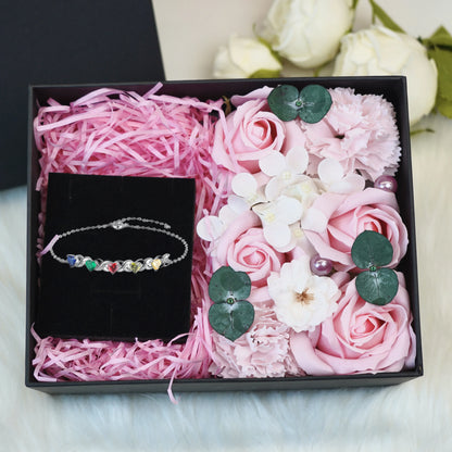 💕Customized Heart Birthstone Bracelet
