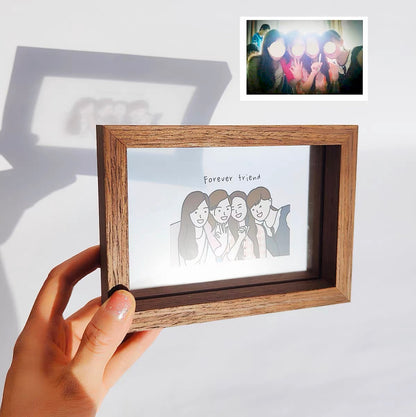 Custom Portrait Glass Frame