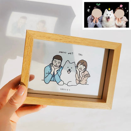 Custom Portrait Glass Frame