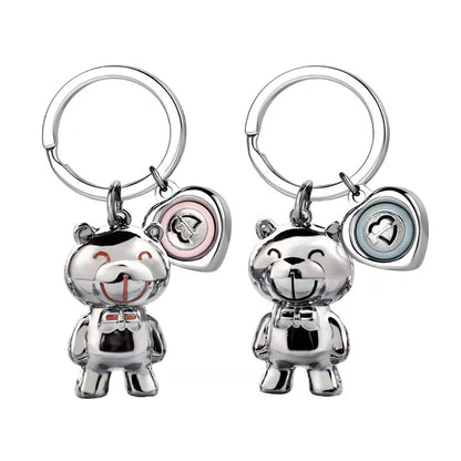 Lover Keychain Heart Together Make Sound " I Love You "