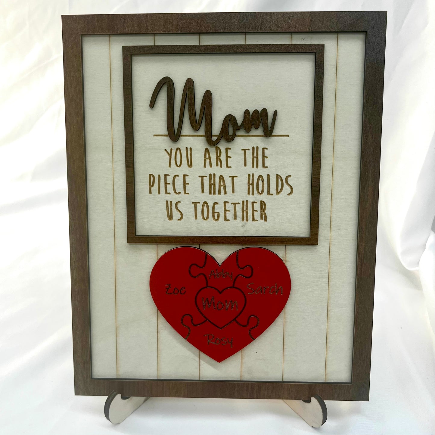 Mom You Are The Piece That Holds Us Together Heart Jigsaw