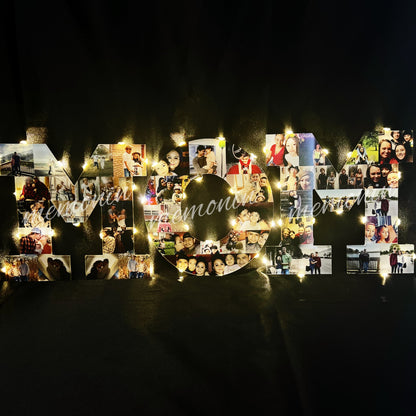 Mini Custom Mom Photo Collage Lamp with Your Photos