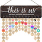 Wooden Reminder Tracker Calendar Board Wall Hanging