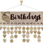 Wooden Reminder Tracker Calendar Board Wall Hanging