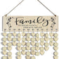 Wooden Reminder Tracker Calendar Board Wall Hanging