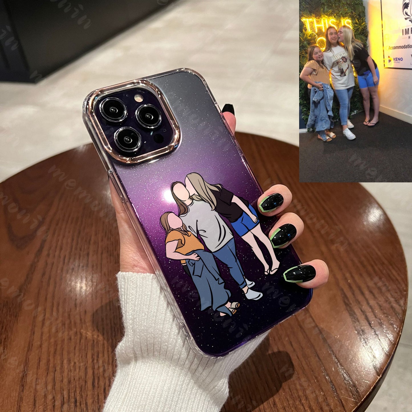 Custom Portrait Phone Case (Star Gradient)