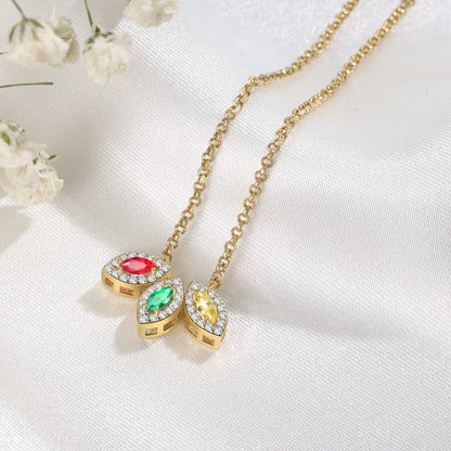 Multicolor Crystal Birthday Stone Necklace