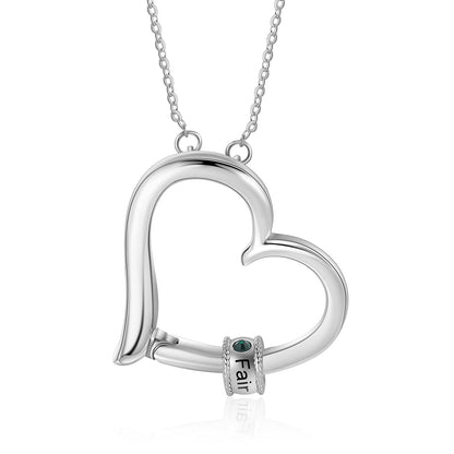 Personalized Family Heart Pendant Necklace