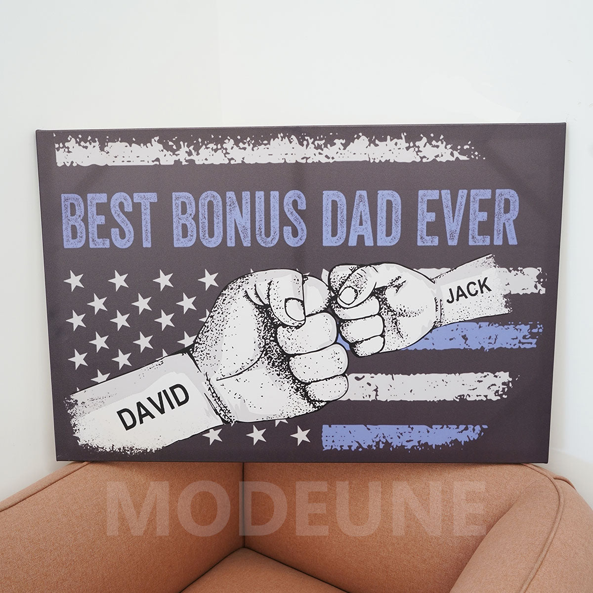 Best Dad Ever Premium Canvas Family