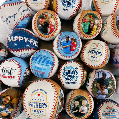 Personalized Photo Baseball - Father's Day Baseball Gifts for Baseball Lovers