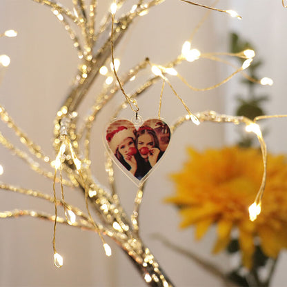 Personalized Heart Photo Tree Lights