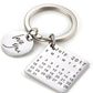 Personalized engraved calendar keychain