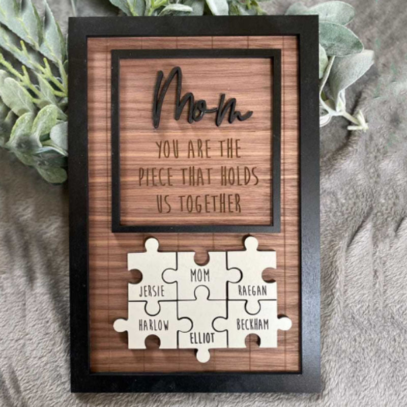 Personalised Wooden Puzzle Frame Gift for Mom