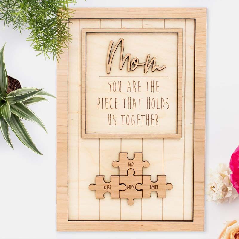 Personalised Wooden Puzzle Frame Gift for Mom