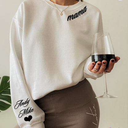 Custom Mama Sweatshirt with Children Name