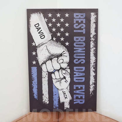 Best Dad Ever Premium Canvas Family