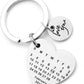 Personalized engraved calendar keychain