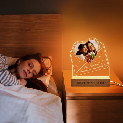 Personalized Photo Acrylic Night Light Gift for Mom