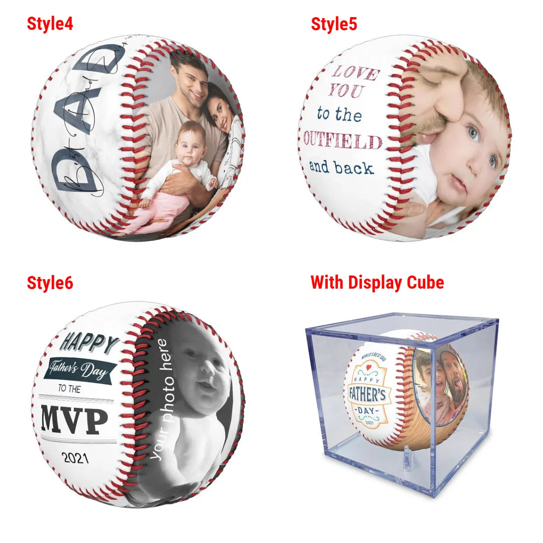 Personalized Photo Baseball - Father's Day Baseball Gifts for Baseball Lovers