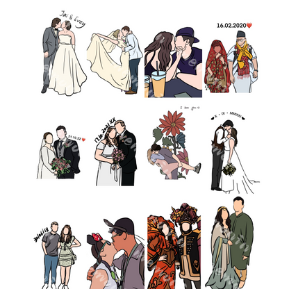 Custom Portrait Glass Frame