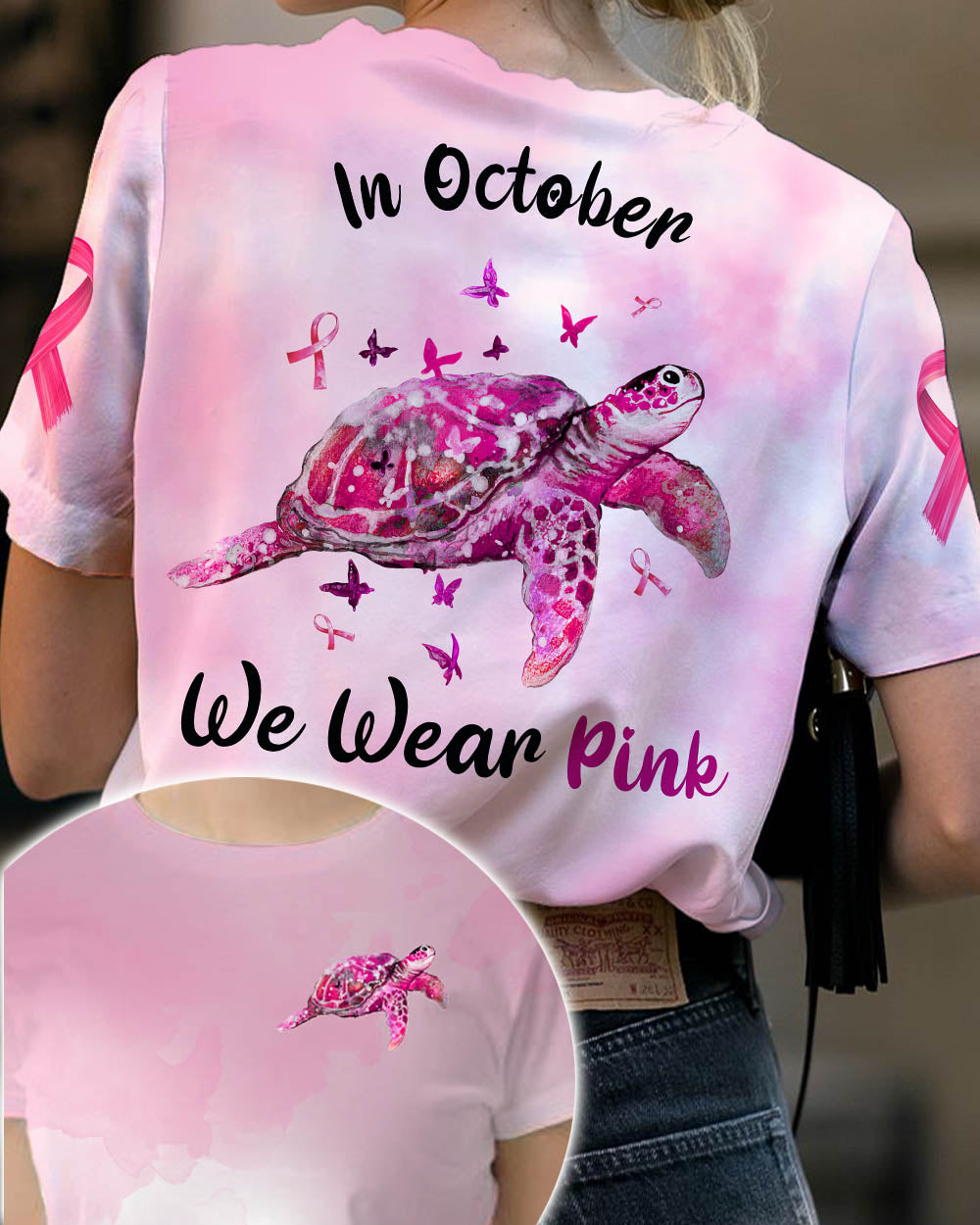 Turtle Wear Pink Breast Cancer T-shirt - TG0822OS