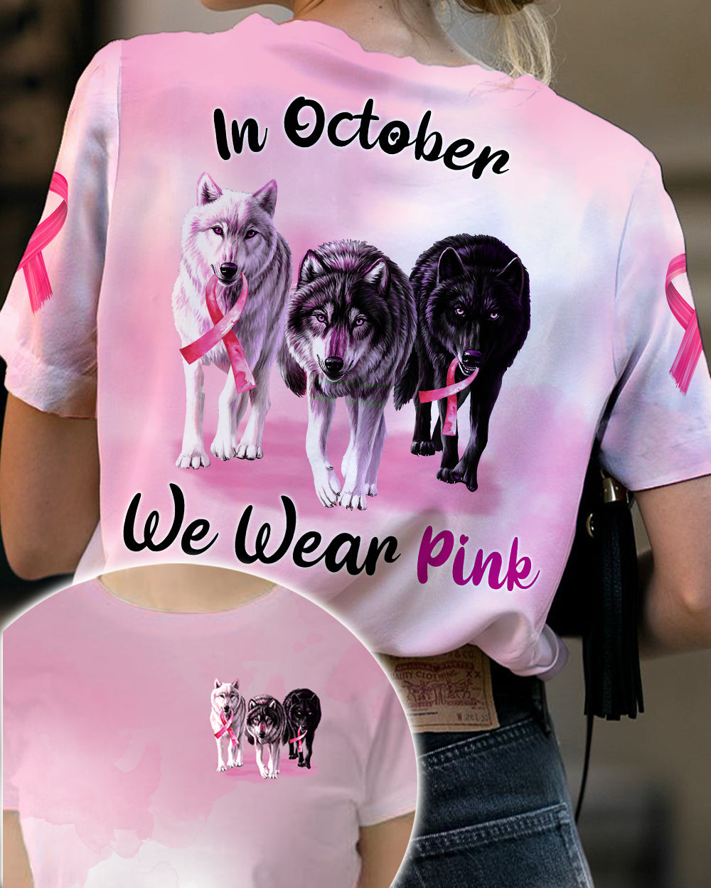 Wolfs Wear Pink Breast Cancer T-shirt - TG0822OS