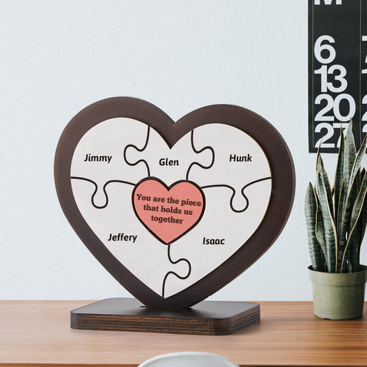 Personalized Heart Puzzle Frame Mom