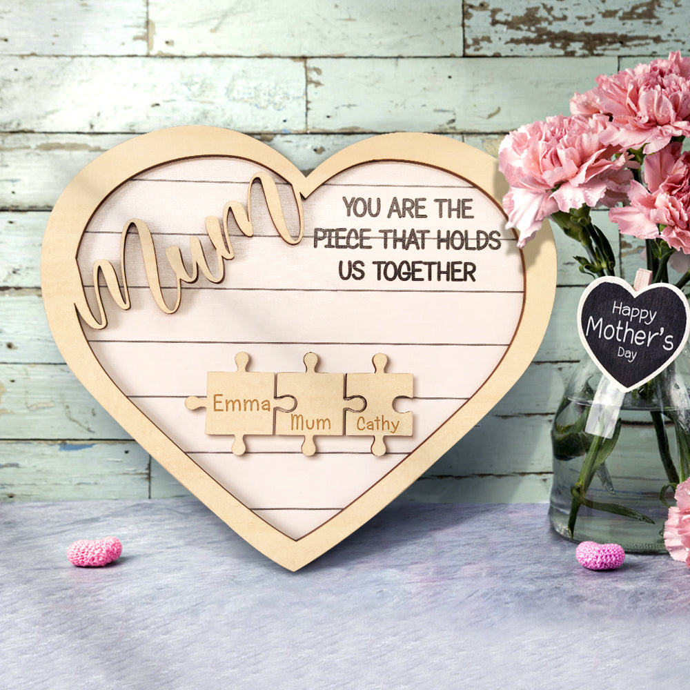 Personalised Wooden Puzzle Frame Gift for Mom