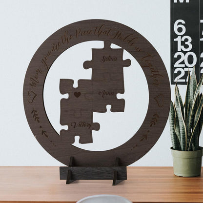 MOTHER'S DAY GIFT CUSTOM ROUND WOODEN MOTHERS DAY FRAME