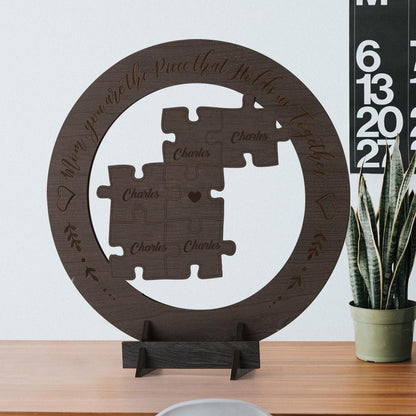 MOTHER'S DAY GIFT CUSTOM ROUND WOODEN MOTHERS DAY FRAME