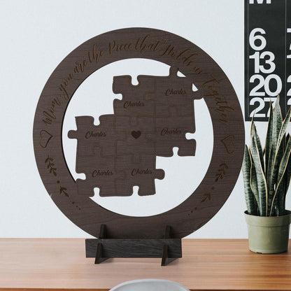 MOTHER'S DAY GIFT CUSTOM ROUND WOODEN MOTHERS DAY FRAME