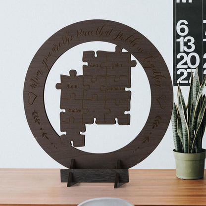 MOTHER'S DAY GIFT CUSTOM ROUND WOODEN MOTHERS DAY FRAME