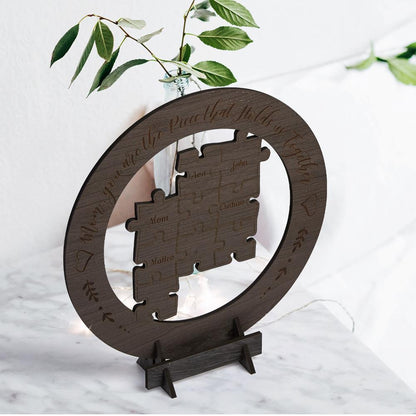 MOTHER'S DAY GIFT CUSTOM ROUND WOODEN MOTHERS DAY FRAME