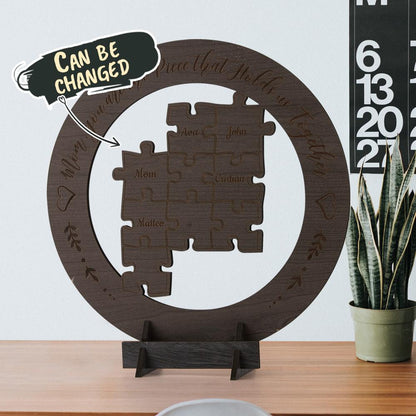 MOTHER'S DAY GIFT CUSTOM ROUND WOODEN MOTHERS DAY FRAME