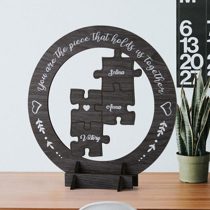 MOTHER'S DAY GIFT CUSTOM ROUND WOODEN MOTHERS DAY FRAME
