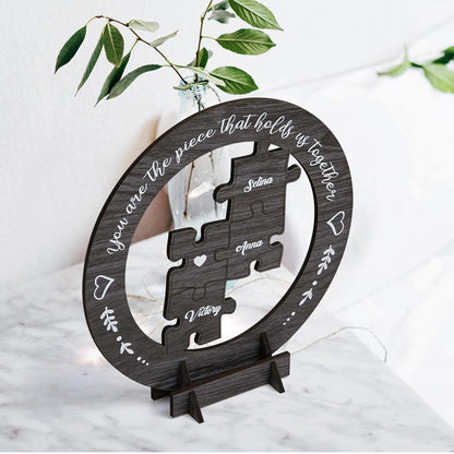 MOTHER'S DAY GIFT CUSTOM ROUND WOODEN MOTHERS DAY FRAME