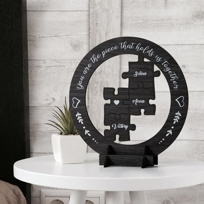 MOTHER'S DAY GIFT CUSTOM ROUND WOODEN MOTHERS DAY FRAME