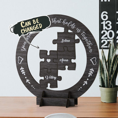 MOTHER'S DAY GIFT CUSTOM ROUND WOODEN MOTHERS DAY FRAME