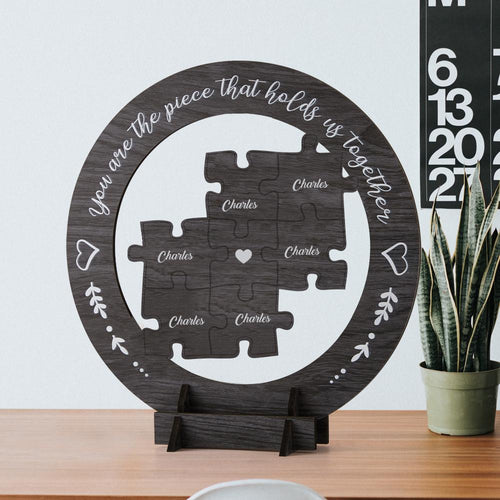 MOTHER'S DAY GIFT CUSTOM ROUND WOODEN MOTHERS DAY FRAME