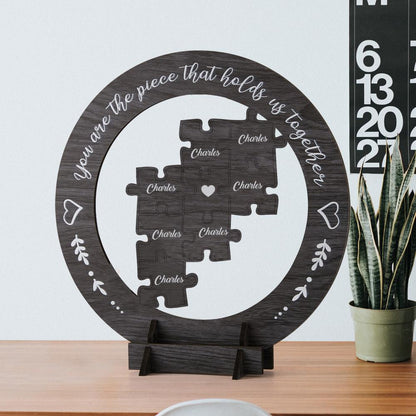 MOTHER'S DAY GIFT CUSTOM ROUND WOODEN MOTHERS DAY FRAME