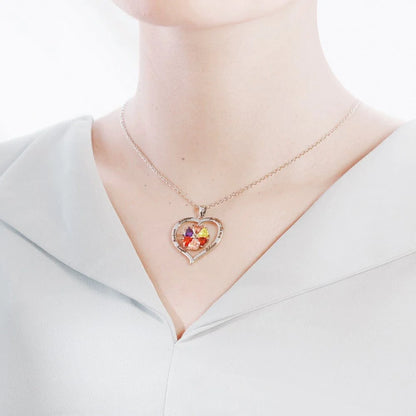 💕Personalized Names Heart Necklace With Birthstones
