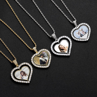 Custom Double Sided Spinning Photo Pendant