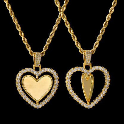 Custom Double Sided Spinning Photo Pendant