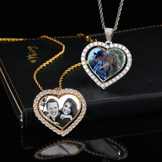 Custom Double Sided Spinning Photo Pendant