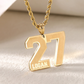 STAINLESS STEEL NUMBER PENDANT