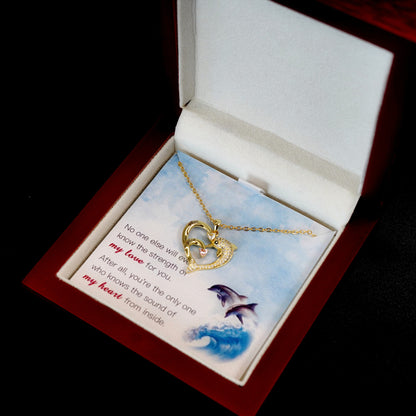 Customized Birthstone Heart Dolphin Necklace