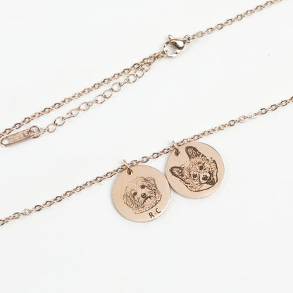 Custom Pet Portrait Necklace