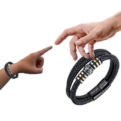 Custom Leather Braided Bracelet-The Best Gift for Men