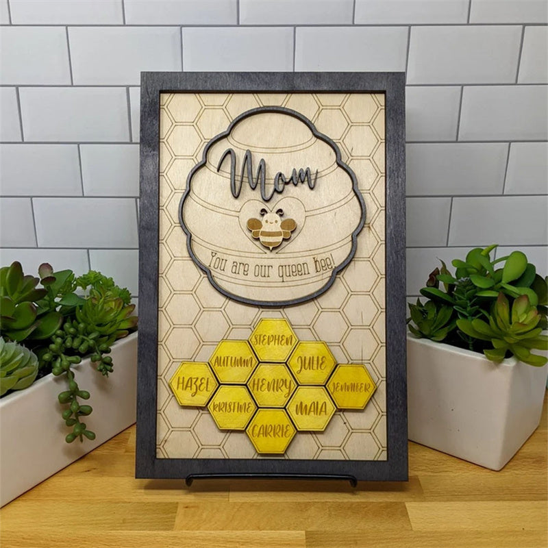 You Are Our Queen Bee - Personalized Wooden Puzzle Sign