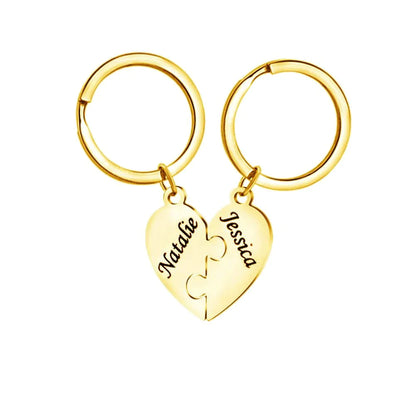 Heart Pendant Puzzle Necklace with Birthstone